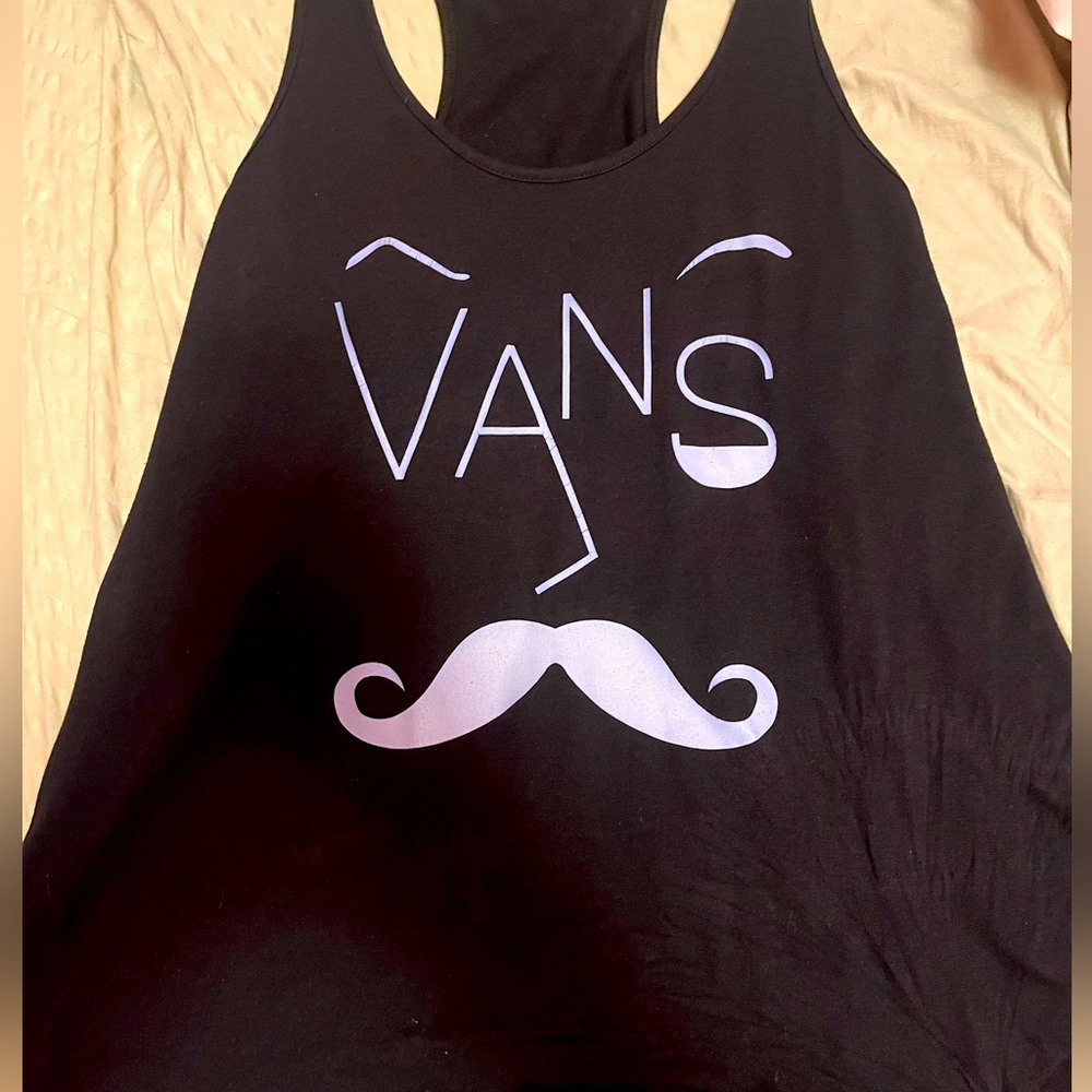 Vans- Racer back- Mustache- Tank- Small